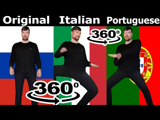 Mr Beast Rizz (Original vs Italian vs Portuguese Versions) 360º