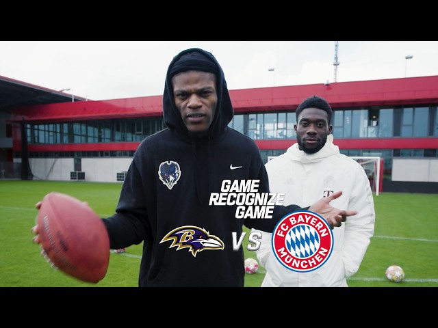 Lamar Jackson vs. @fcbayern Star Alphonso Davies in Ultimate Skills Challenge 🏈⚽️