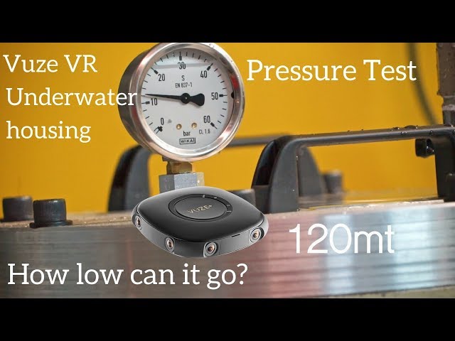 Vuze VR underwater housing pressure test