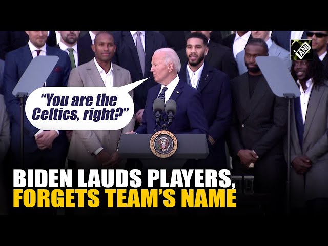 “You are the Celtics?” US Prez Joe Biden’s awkward moment | Biden forgets team name while praising