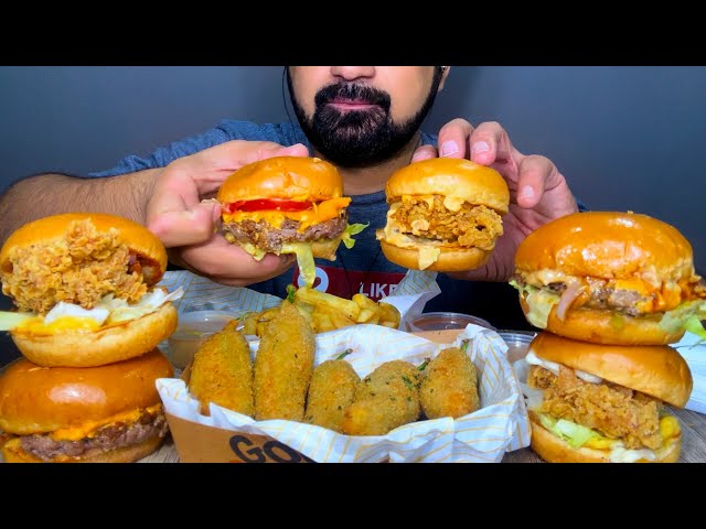 ASMR EARING PERI PERI BITES AND BURGER