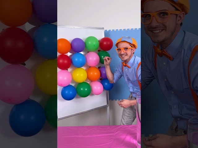 Pop the BALLOON! Sink or Float with Blippi's CANDY Surprise! #blippi #shorts