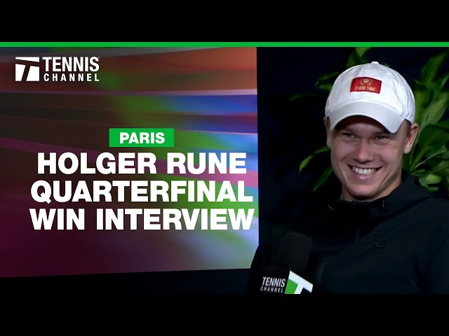 Holger Rune Embraces DAWG Mentality in Win | 2024 Paris Quarterfinal Interview