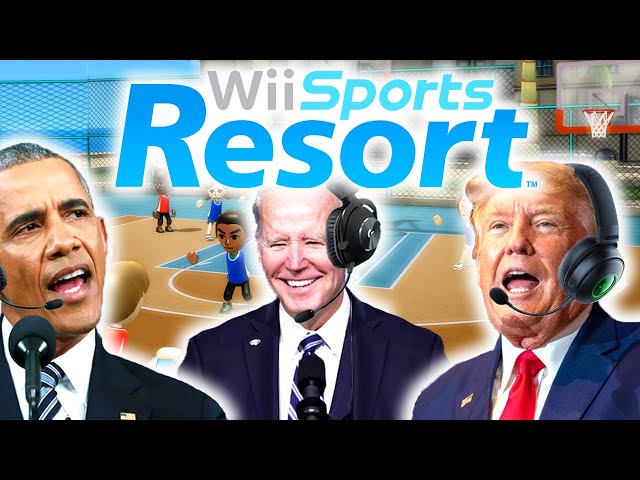 US Presidents Play Wii Sports Resort Basketball 2