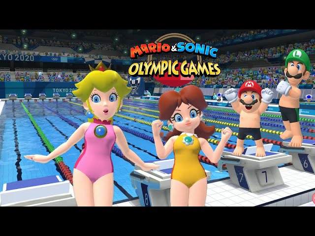 Swimming 100m Freestyle Mario & Sonic At The Olympic Games Tokyo 2020 Swimming Gameplay 10 Character