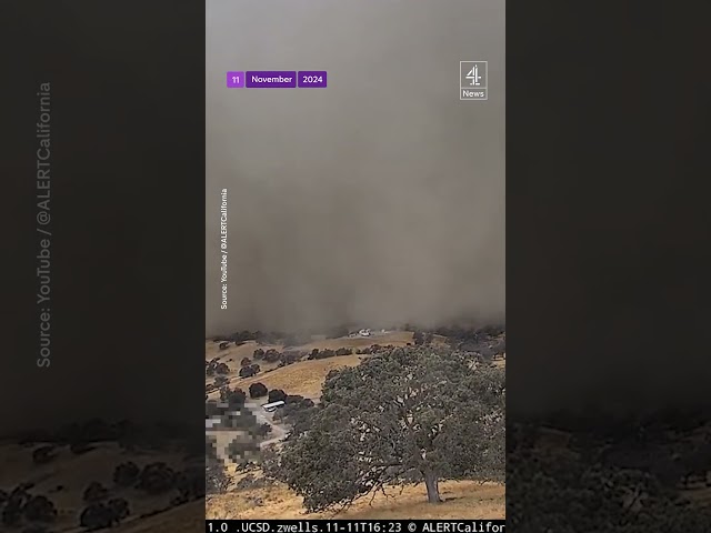 Large California dust storm