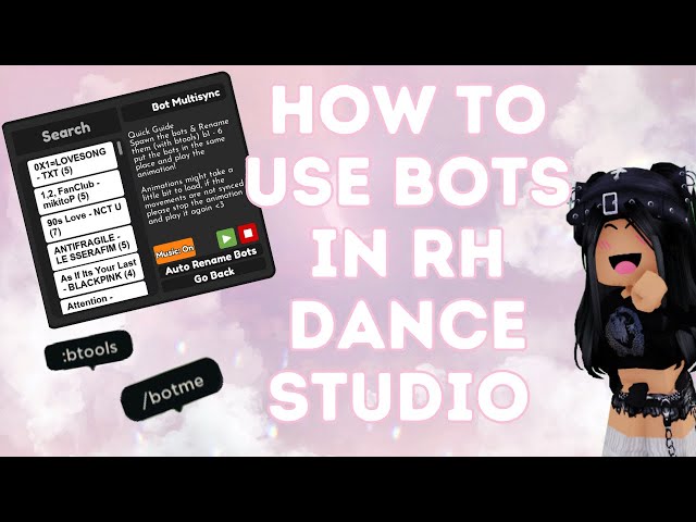 How to use Bots and multi-sync them in Rh Dance studio (Roblox)(RH DANCE STUDIO)(KPOP)(Siimplykiwi)