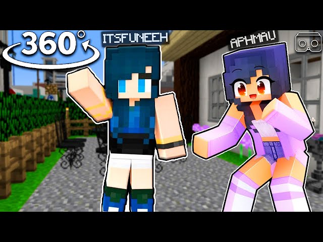 😱 APHMAU AND ITSFUNEEH In Minecraft 360° !