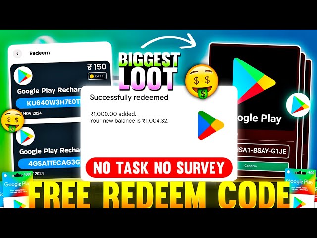 Free Redeem Code | Free Redeem Code App | Google Play Free Redeem Code App | Redeem Code