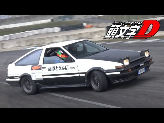 Initial D Toyota AE86 Trueno Drifting on Track! - 4AGE Sound with Tomei Titanium Exhaust! ハチロクドリフト