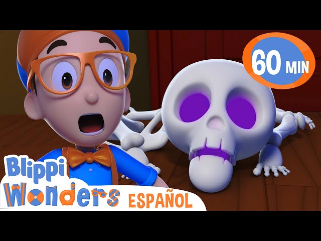 Concurso de sustos | Blippi Wonders | Caricaturas para niños | Dibujos Animados Educativos