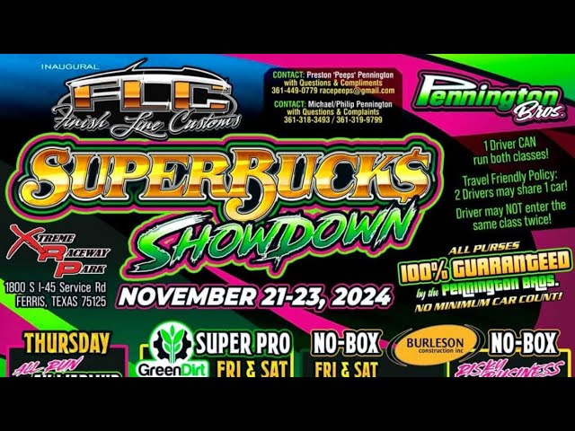 SuperBucks Showdown Presented by: Pennington Productions (Thursday 5k Warmup)