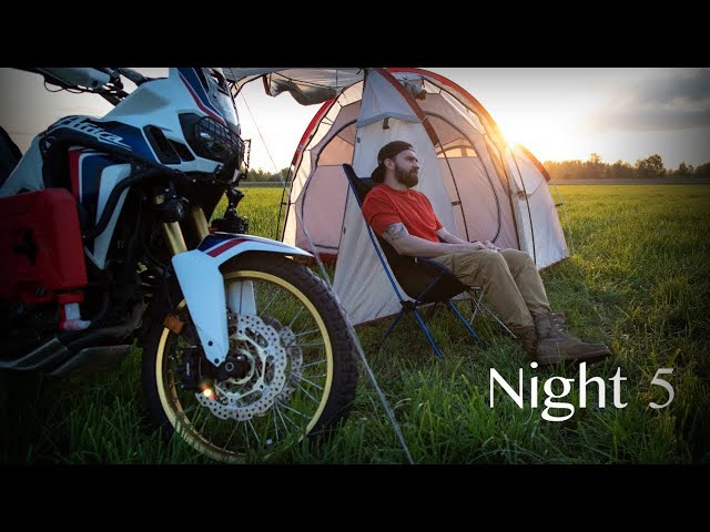 Solo Camping On Motorcycle | Nature ASMR | Among The Lakes