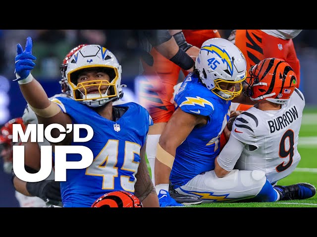 Mic'd Up: Tuli Tuipulotu Sacks Bengals QB Joe Burrow | LA Chargers