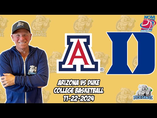 Arizona vs Duke 11/22/24 Free College Basketball Picks and Predictions  | NCAAB Pick