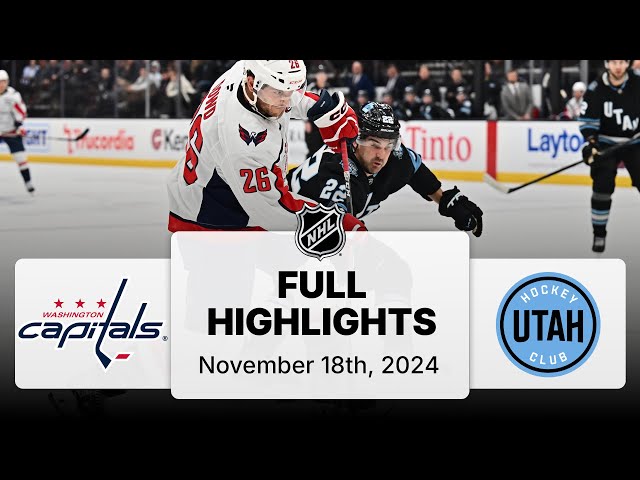 NHL Highlights | Capitals vs. Utah Hockey Club - November 18, 2024