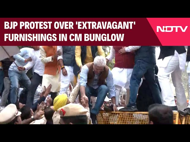 Delhi Protests | BJP, With Kailash Gahlot At Fore, Launches 'Sheeshmahal' Protest Against AAP