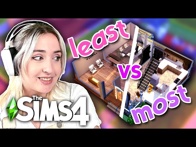 building the LEAST vs MOST expensive house in The Sims 4