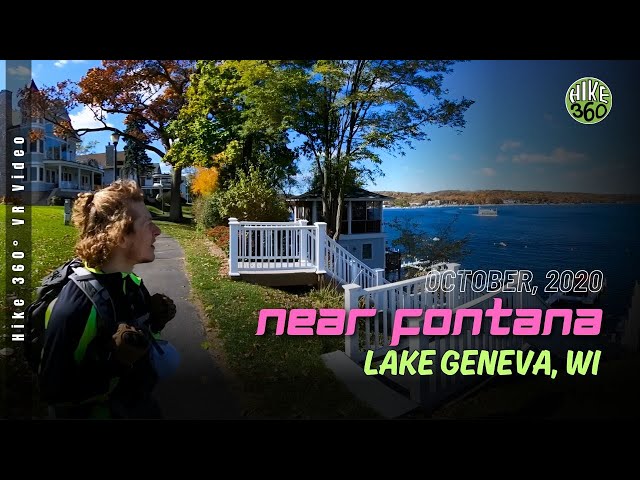 Lake Geneva, WI - Full Hike Oct. 2020 - Near Fontana (Hike 360 VR Video)