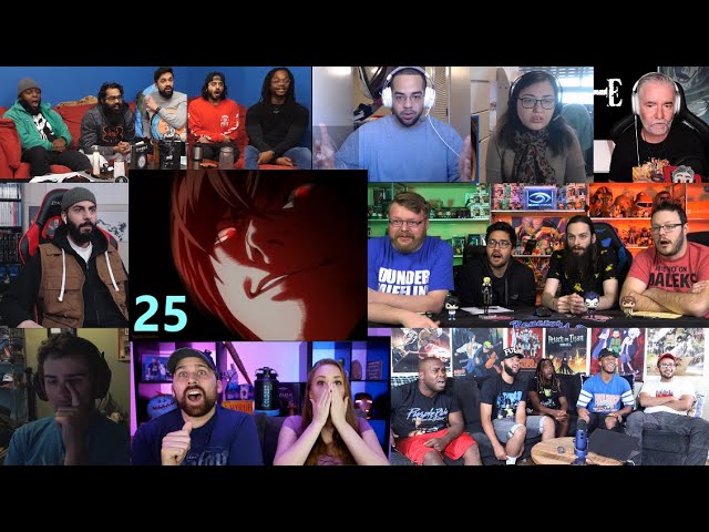 Death Note Episode 25 Reaction Mashup | R.I.P  L 😭