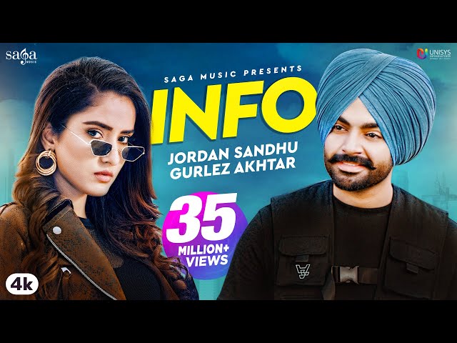 Jordan Sandhu - INFO | Gurlez Akhtar | Snappy | Rav Hanjra | Latest Punjabi Song 2020 | Saga Music