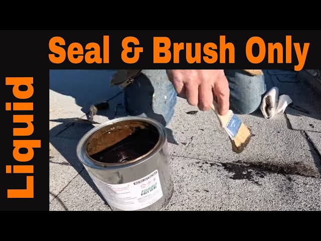 How to Repair a leak on a Flat Roof DIY, fast, easy. Liquid Seal and Brush only?