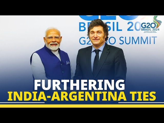 PM Modi holds bilateral meeting with President Javier Milei of Argentina