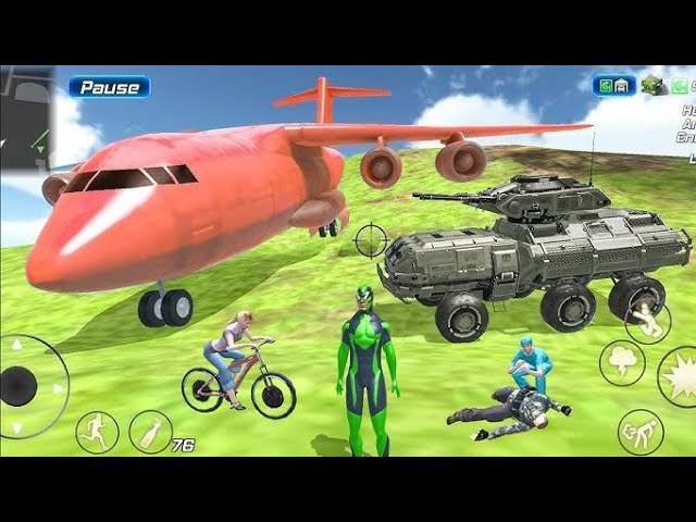 Green Frog Rope Ninja Gameplay # 58 l| Rope Frog Ninja Hero Car Vegas | Open world Gameplay Android