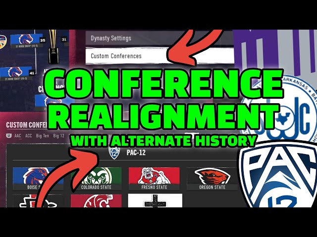 CONFERENCE REALIGNMENT with Alternate History - College Football 25