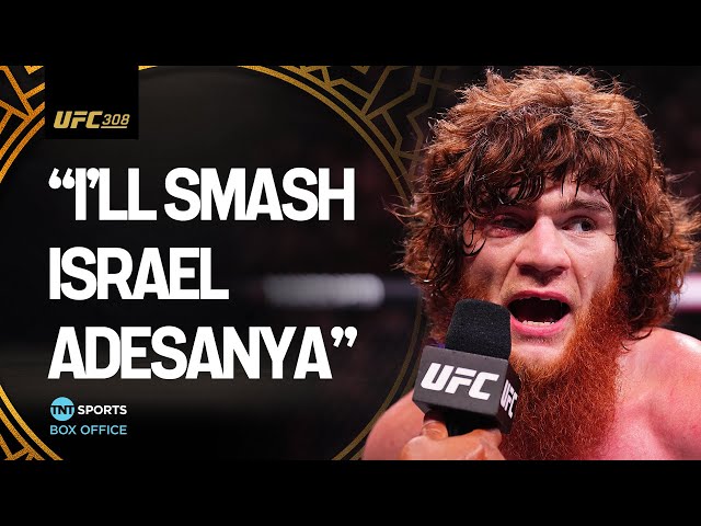 Shara Magomedov reacts after his double spinning back fist knockout & calls out Israel Adesanya 🤯