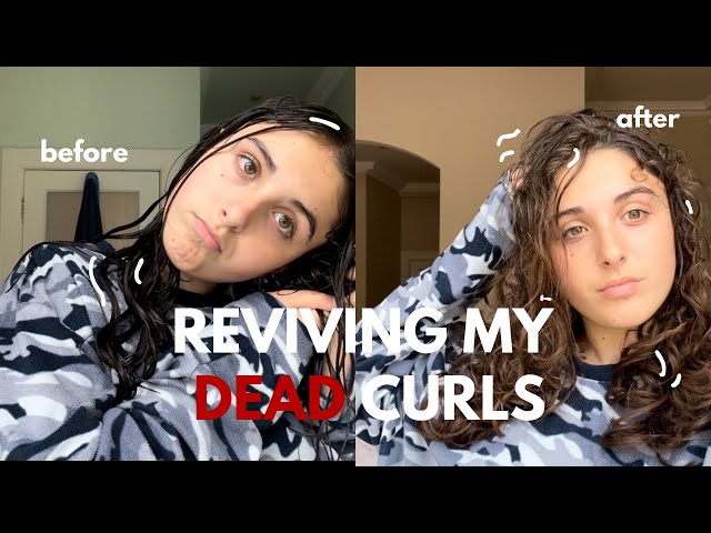 ATTEMPTING TO REVIVE MY CURLY HAIR🚿 || curly hair routine