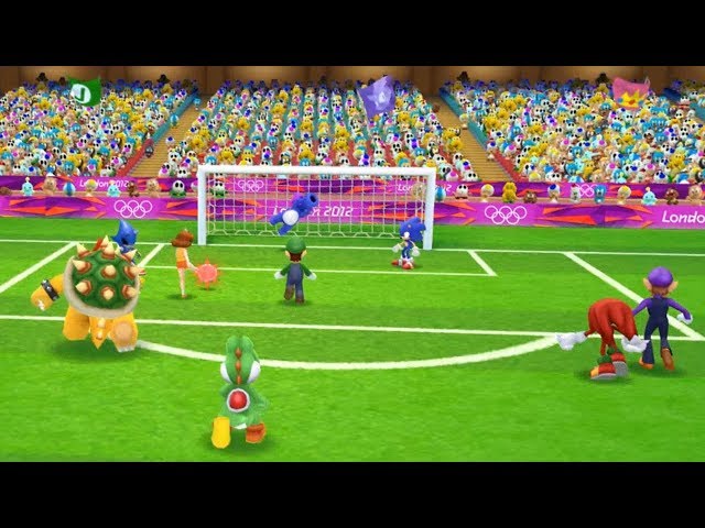 Mario & Sonic At The London 2012 Olympic Games Football #91 With Luigi, Yoshi, Waluigi, Daisy