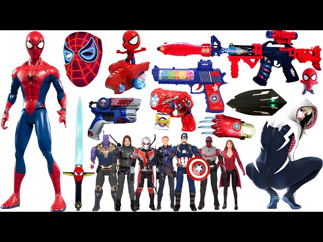 Spider-man Pop Toy series Unbox, Marvel Hero toy set, Spider-Man action doll, Marvel Pop toy gun