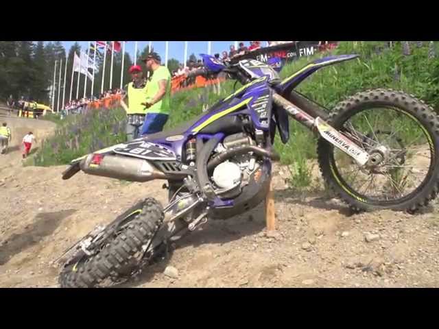 World Enduro Crash! Swing Arm SNAPS! 2014 WEC - Finland