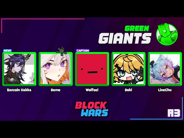 【Block Wars Rookies 3 】WE ARE THE GREEN GIANTS BABY, WE BALL ! ! !【MINECRAFT】