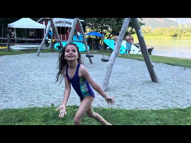 Gymnastics at the beach