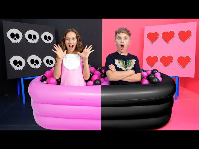 Girl vs Boy 👧👦 Pink vs Black Challenge