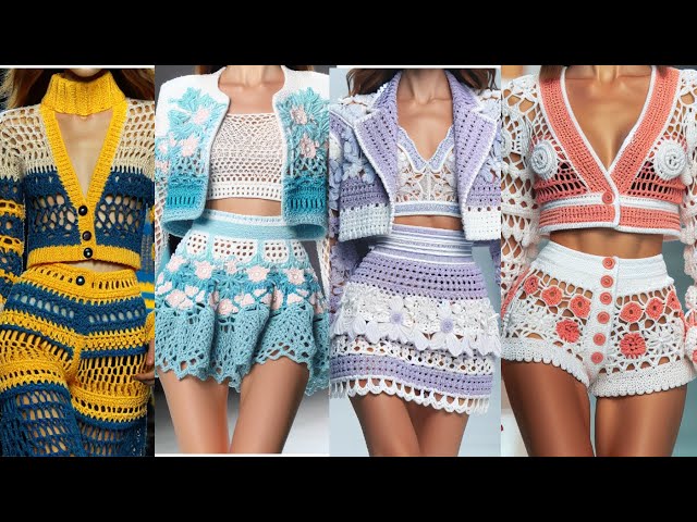 Mixed Crochet Ideas #crochet #fashion #trend #youtubeshorts #trending #trouser #style #moda #dress