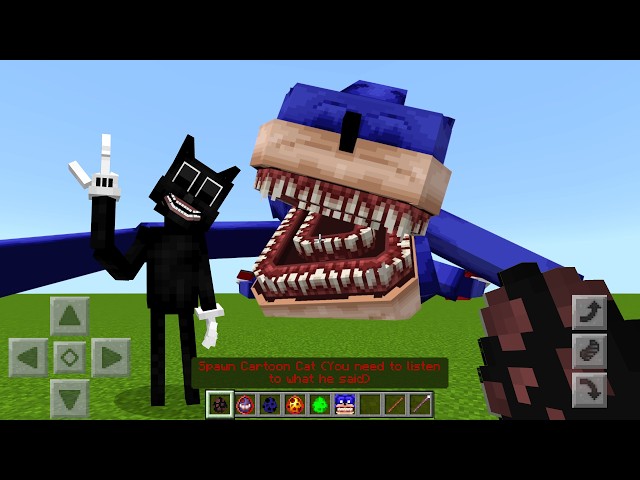 NEW Shin Sonic vs Cartoon Cat Mod ADDON UPDATE in MINECRAFT PE