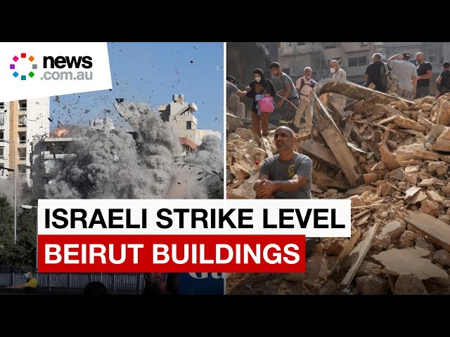 Beirut residents scour rubble after Israeli strike levels building