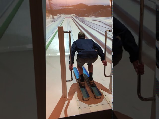 Ski Jump Simulator at Winter Olympics Museum in Sapporo