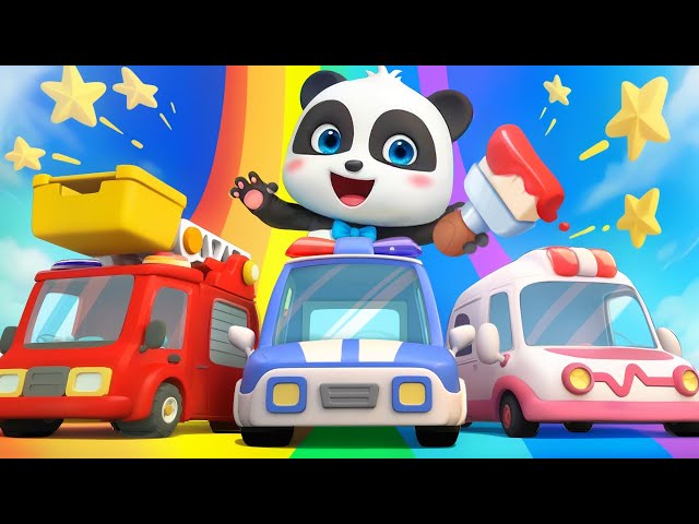 Transportation with Colors | Learn Colors with Little Cars | Nursery Rhymes & Kids Songs | BabyBus