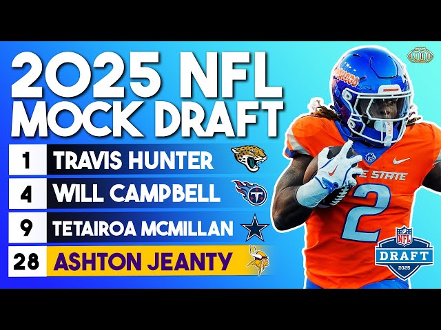 2025 NFL Mock Draft: Vikings Land a Generational RB | Full 32-Pick First Round Breakdown