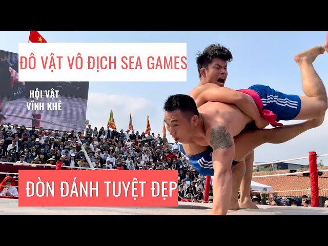 Nhà vô địch SEA Games chạm trán đô vật Hải Phòng xuất sắc- 2 đô vật đẹp nhất Hội vật Vĩnh Khê