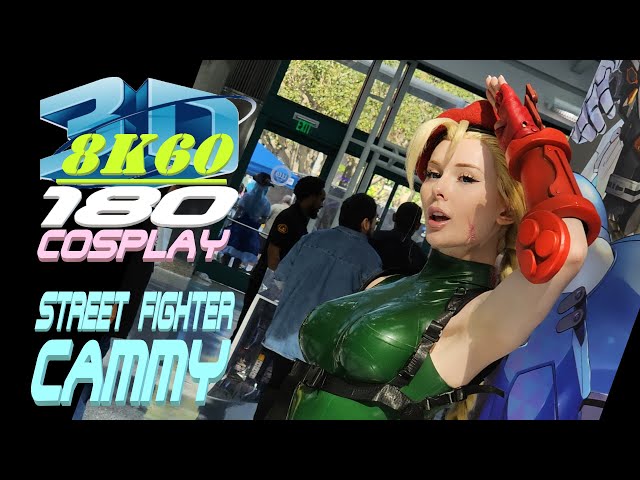 VR180, 3D, Cammy, Street Fighter, Cosplay, jennalynnmeowri, AX2023, R18, コスプレ, 8K60FPS 3DVR