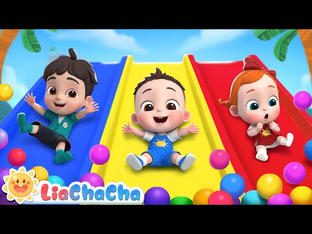 The Slide Song | Playground Song | Slip and Slide Down | Kids Songs & Nursery Rhymes | LiaChaCha