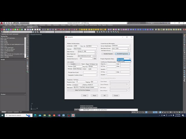 Survey Returns Processing Using SurveyCalc (Simple Subdivision)