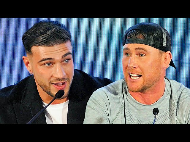 HEATED - Tommy Fury vs Darren Till Full Press Conference & NEAR BRAWL video