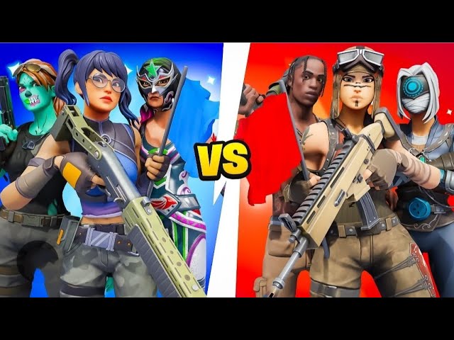 Fortnite crazy red vs blue fun 🔥⚔️