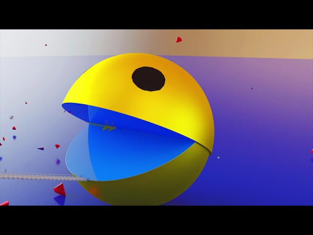 Among Us Smashed and Eaten By Pacman in Blender Animation